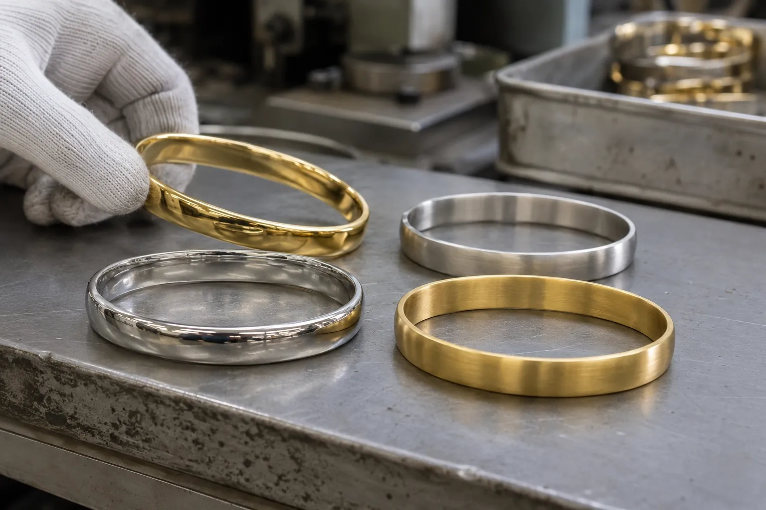 Custom bracelets & bangles produced on the factory floor in Qingxi, Dongguan, Guangdong