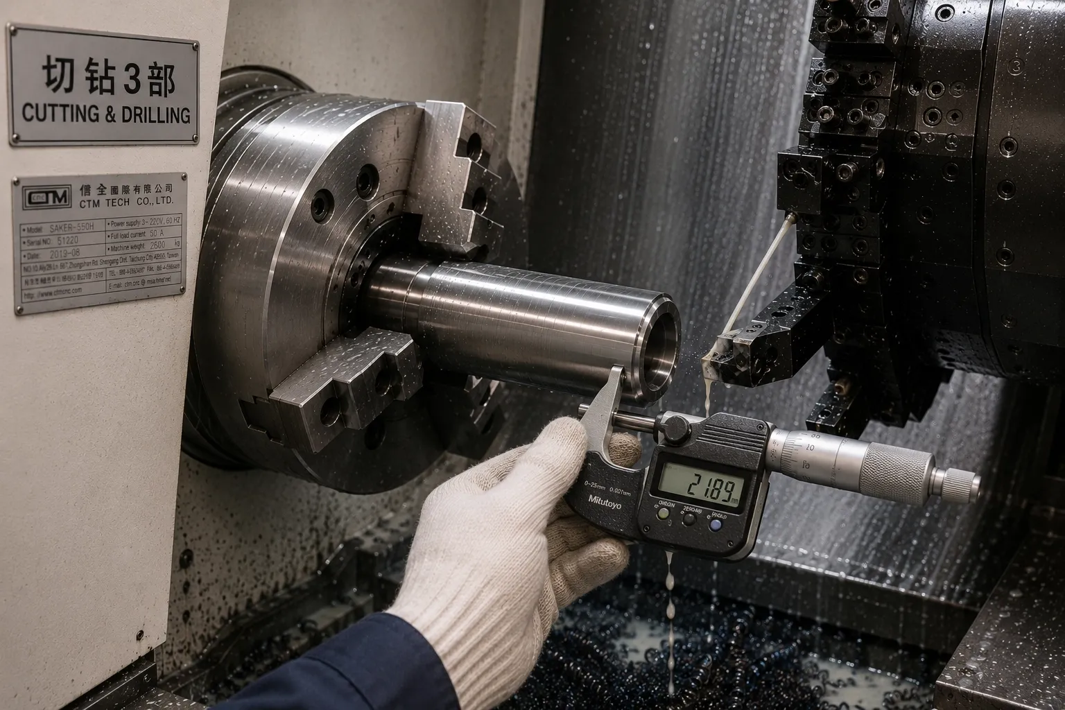 CNC machining, step 04: Finishing pass to final dimension