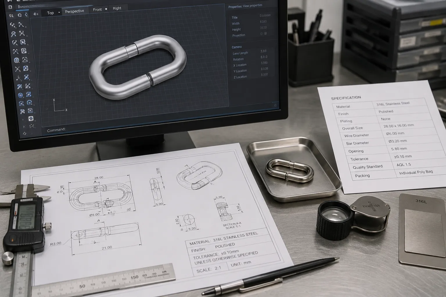 OEM — you bring the design — A complete CAD file with materials, finish and tolerances already fixed. The design is yours from the start