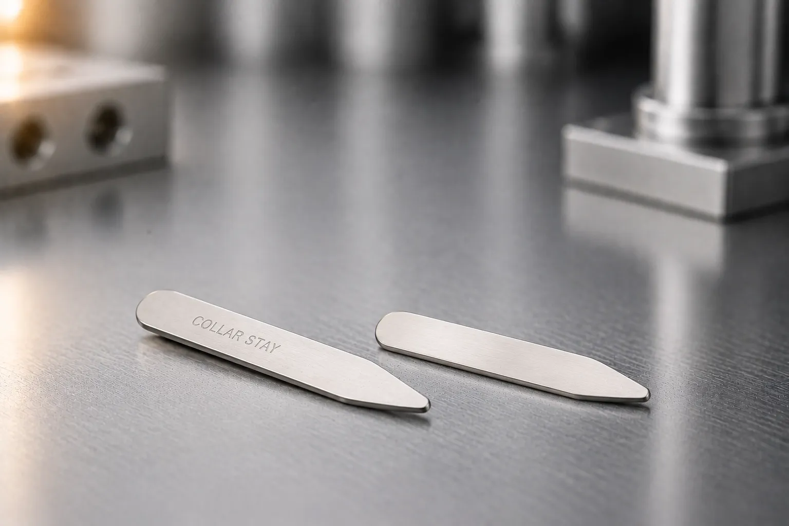Collar stays — custom cufflinks and men's accessories, produced to a buyer's own design