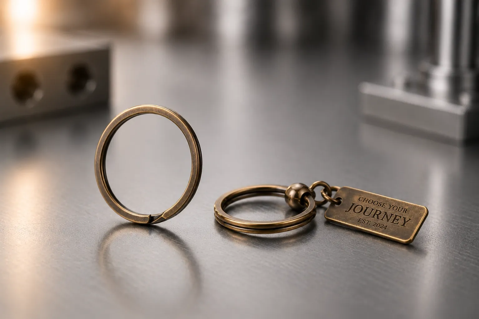 Key rings — custom cufflinks and men's accessories, produced to a buyer's own design