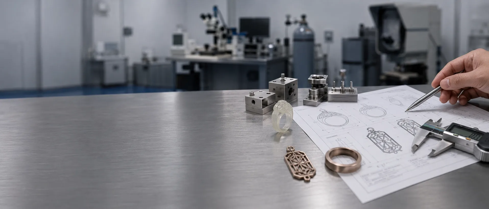 Custom jewelry manufacturing at the Dongguan production floor