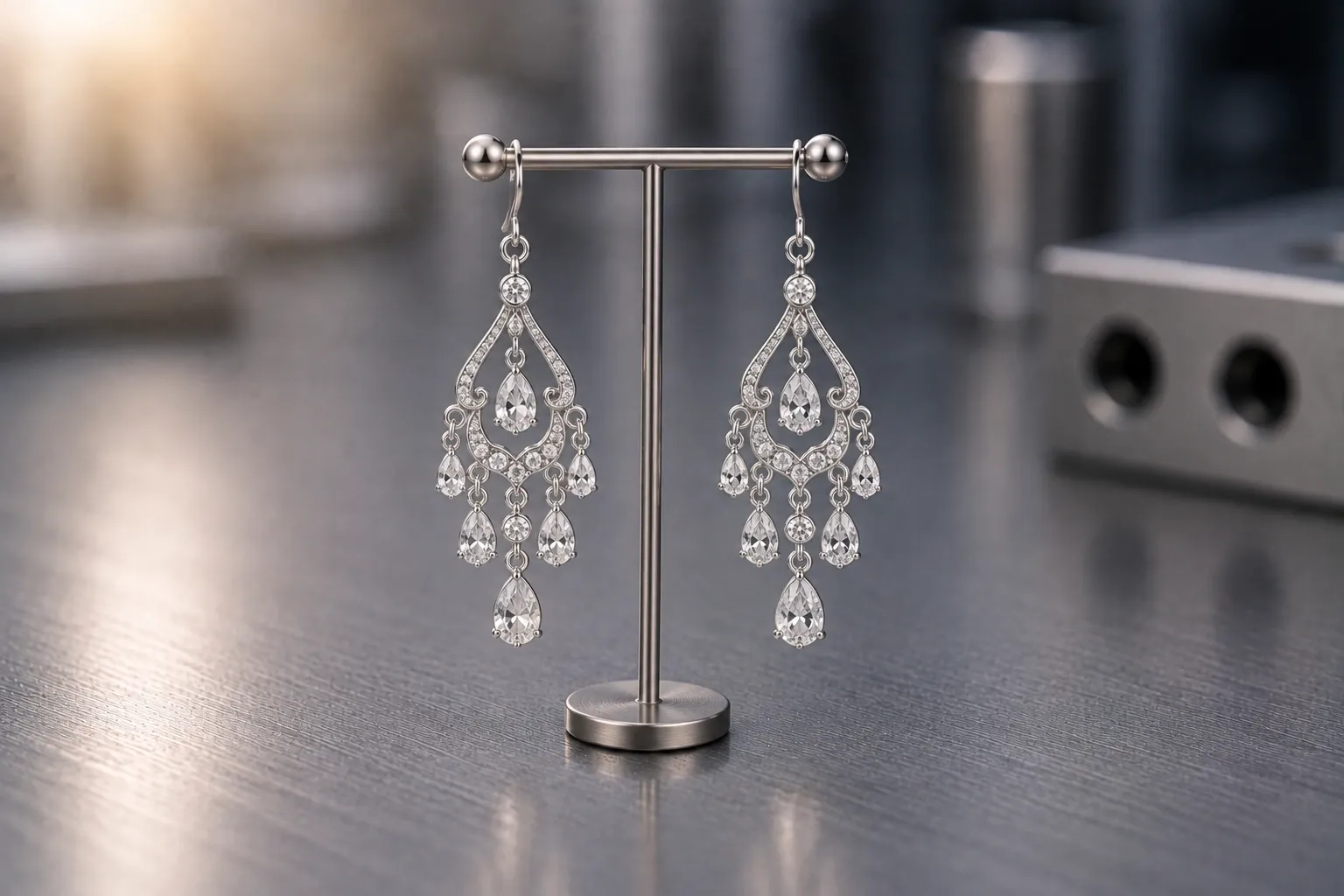 Chandeliers — custom earrings, produced to a buyer's own design
