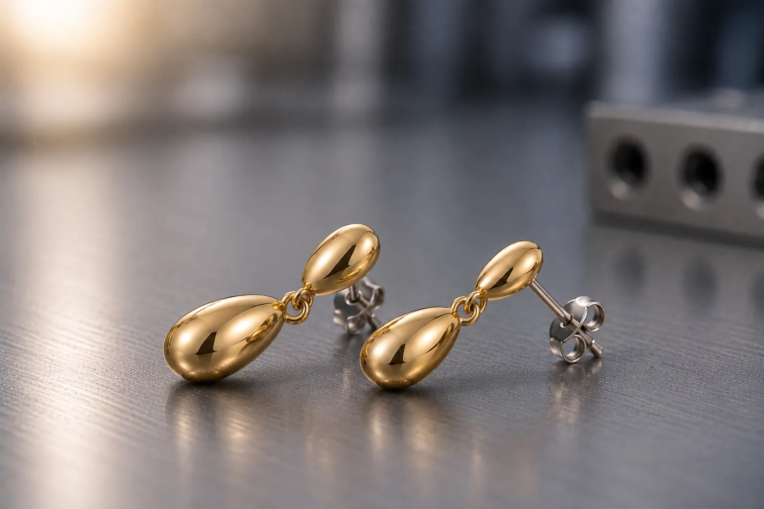 Drops — custom earrings, produced to a buyer's own design