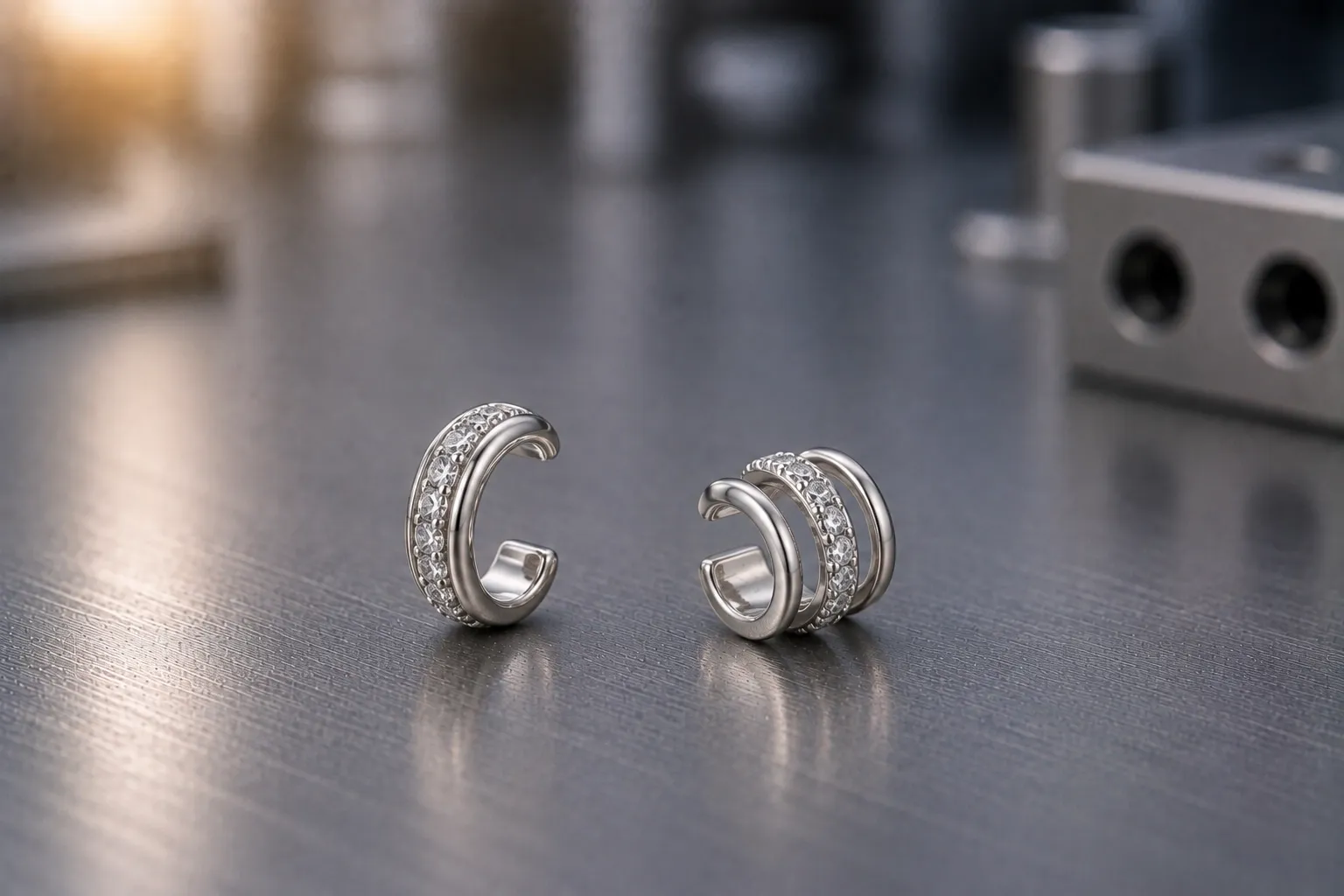 Ear cuffs — custom earrings, produced to a buyer's own design