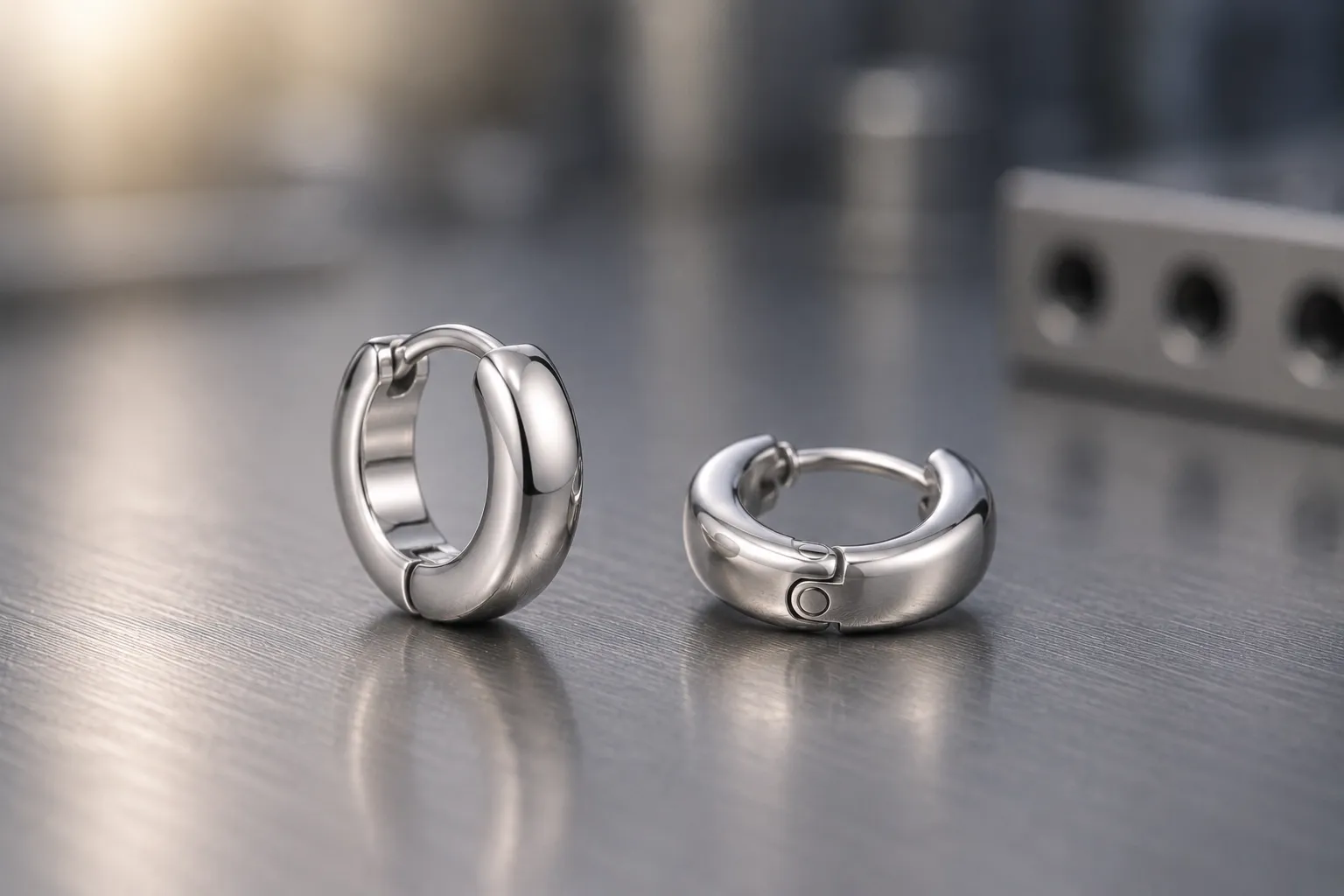 Huggies — custom earrings, produced to a buyer's own design