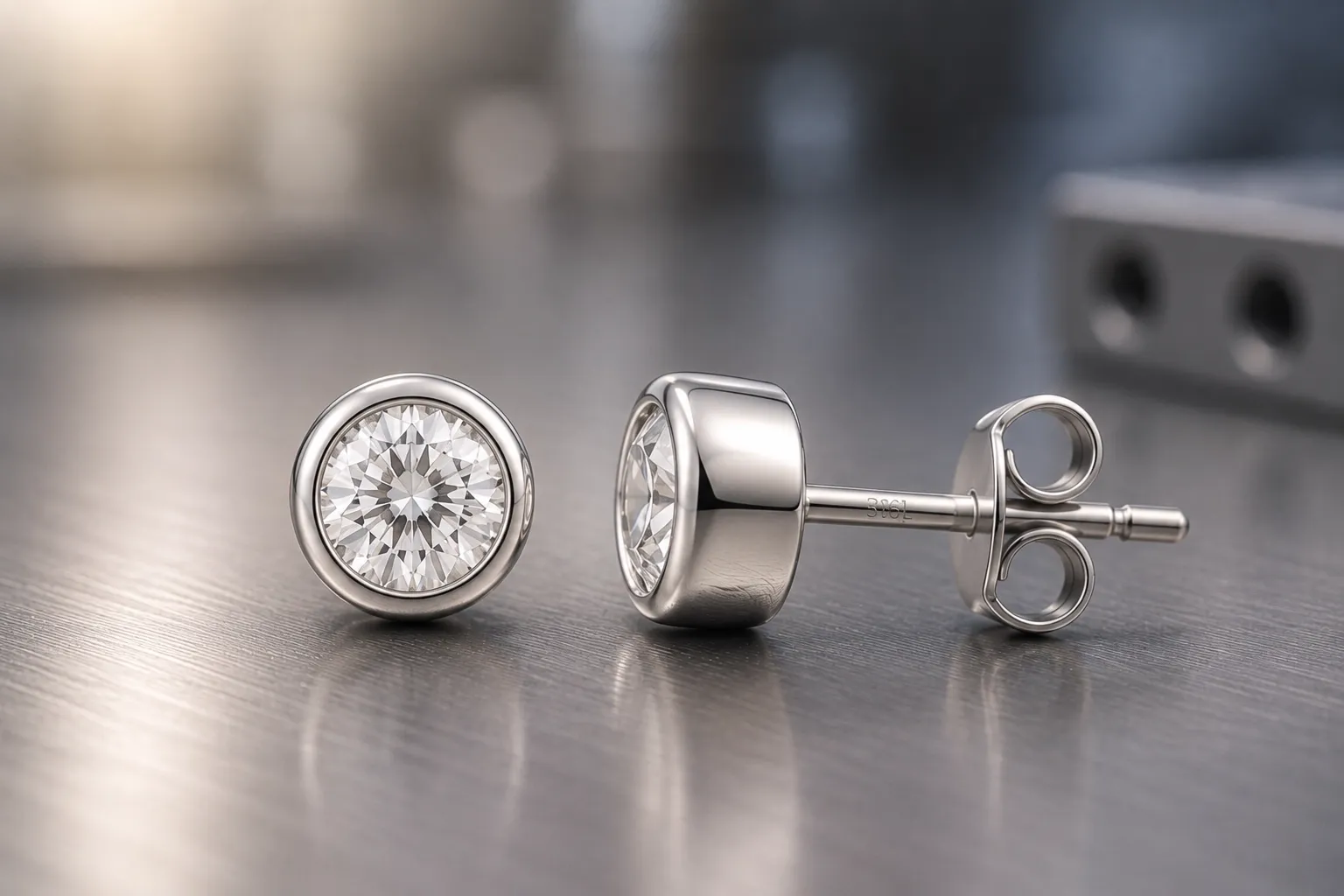 Studs — custom earrings, produced to a buyer's own design