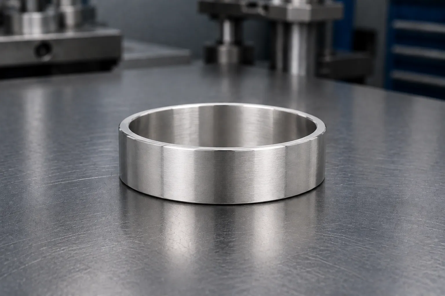 Satin / brushed — sterling silver 925, produced to a buyer's own design