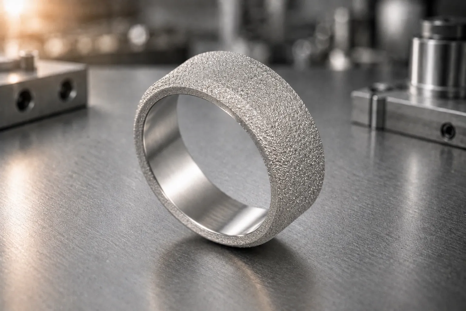 Full-area frosting — frosted and florentine finishing, produced to a buyer's own design