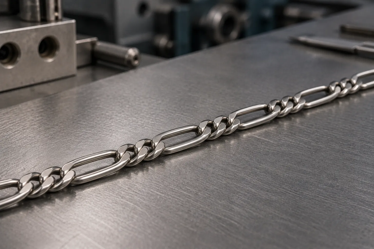 Figaro — chain making, produced to a buyer's own design