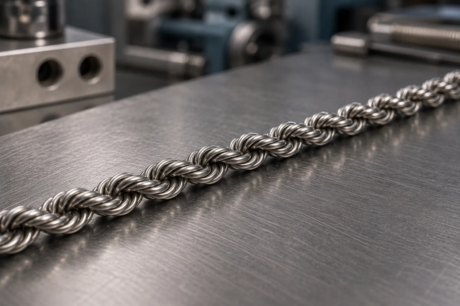 Rope — chain making, produced to a buyer's own design