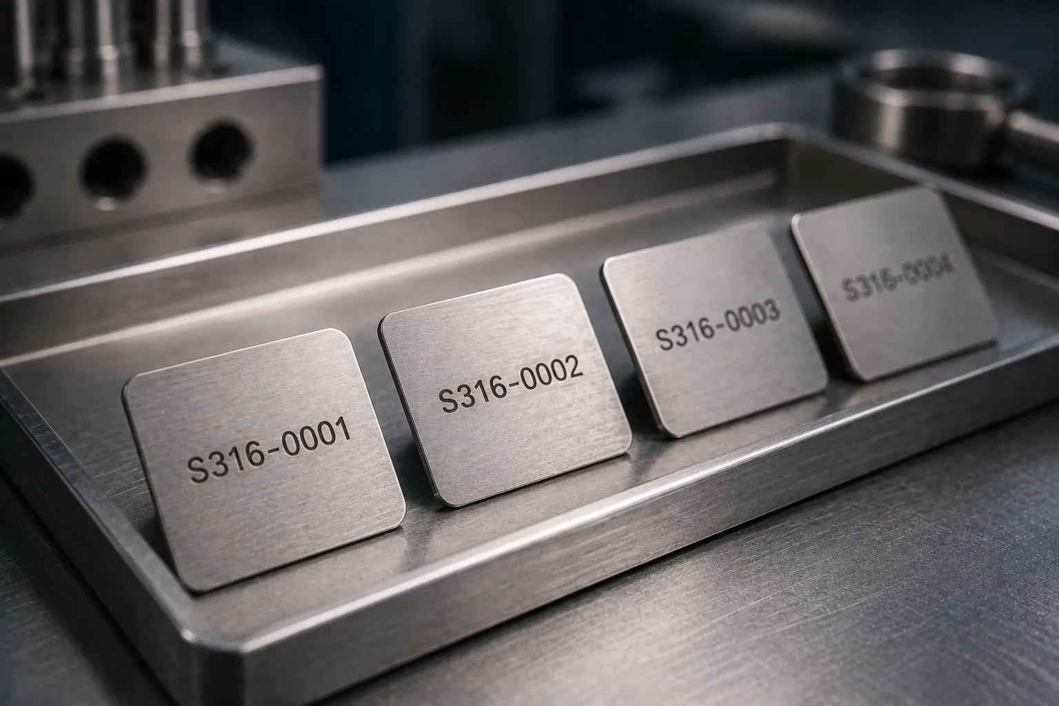 Serial number — laser engraving and marking, produced to a buyer's own design