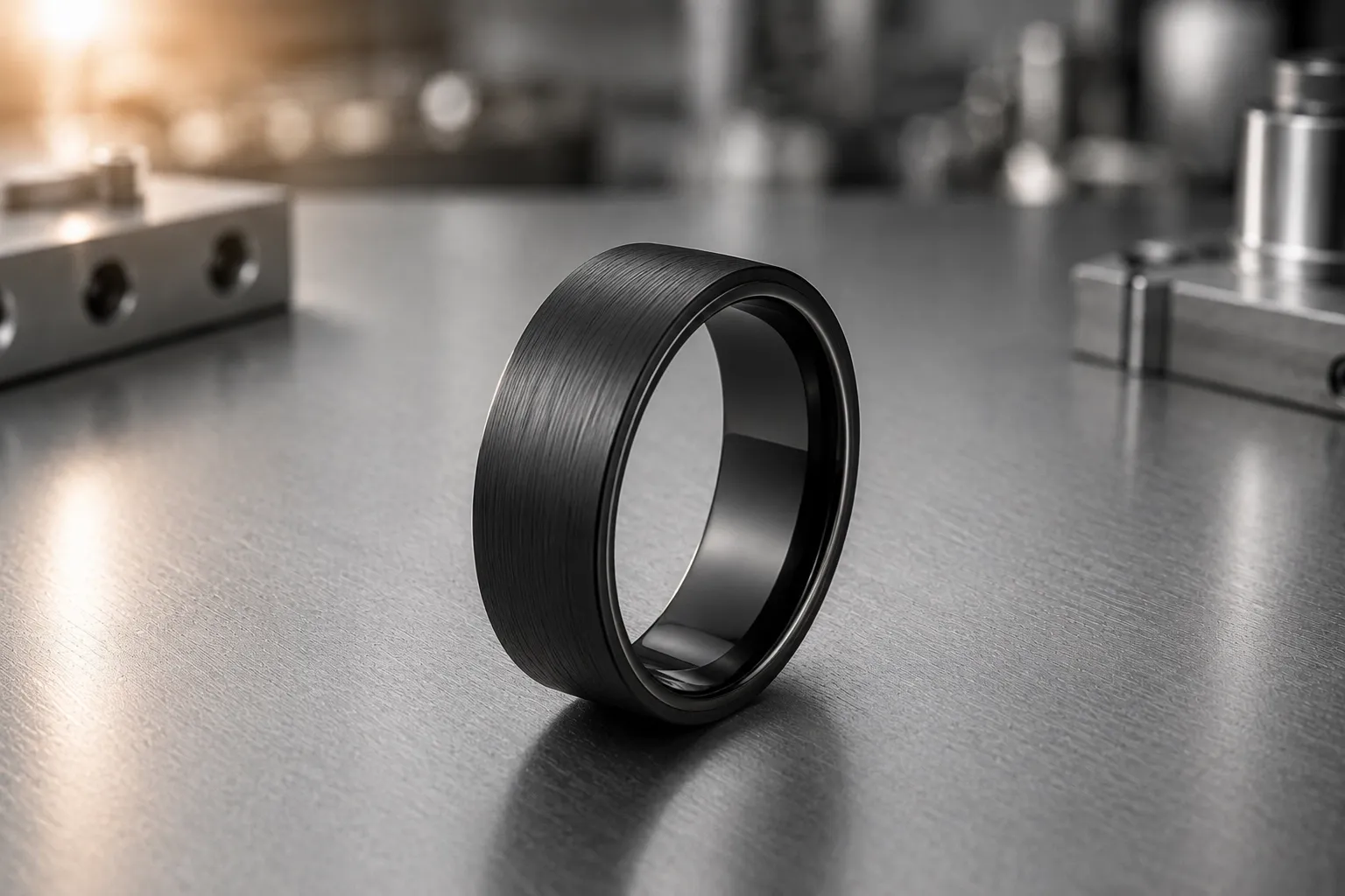 Black PVD ring — men's jewelry manufacturing, produced to a buyer's own design