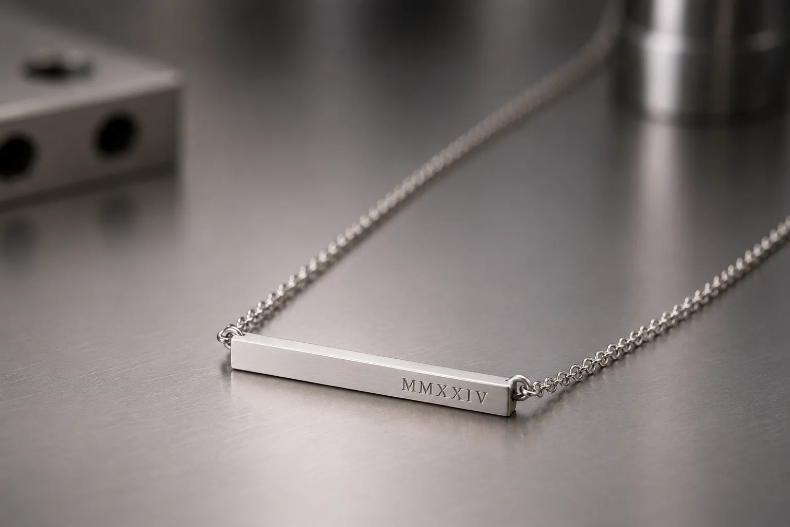 Bar necklace — custom necklaces and pendants, produced to a buyer's own design