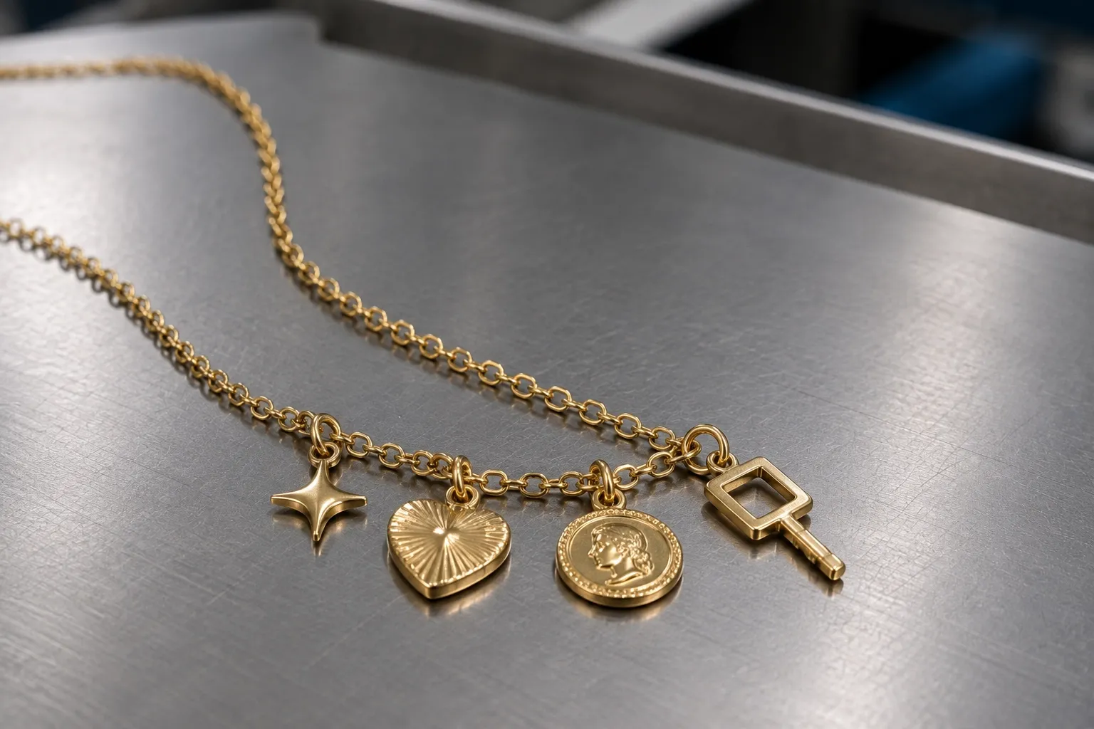 Charm necklace — custom necklaces and pendants, produced to a buyer's own design