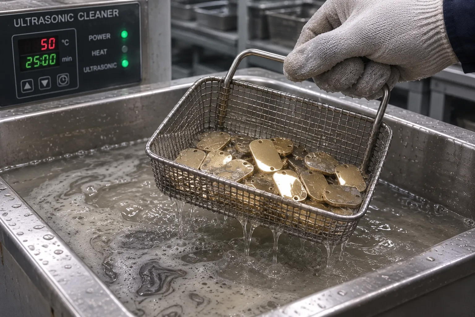 Polishing and finishing, step 05: Ultrasonic clean to remove all compound