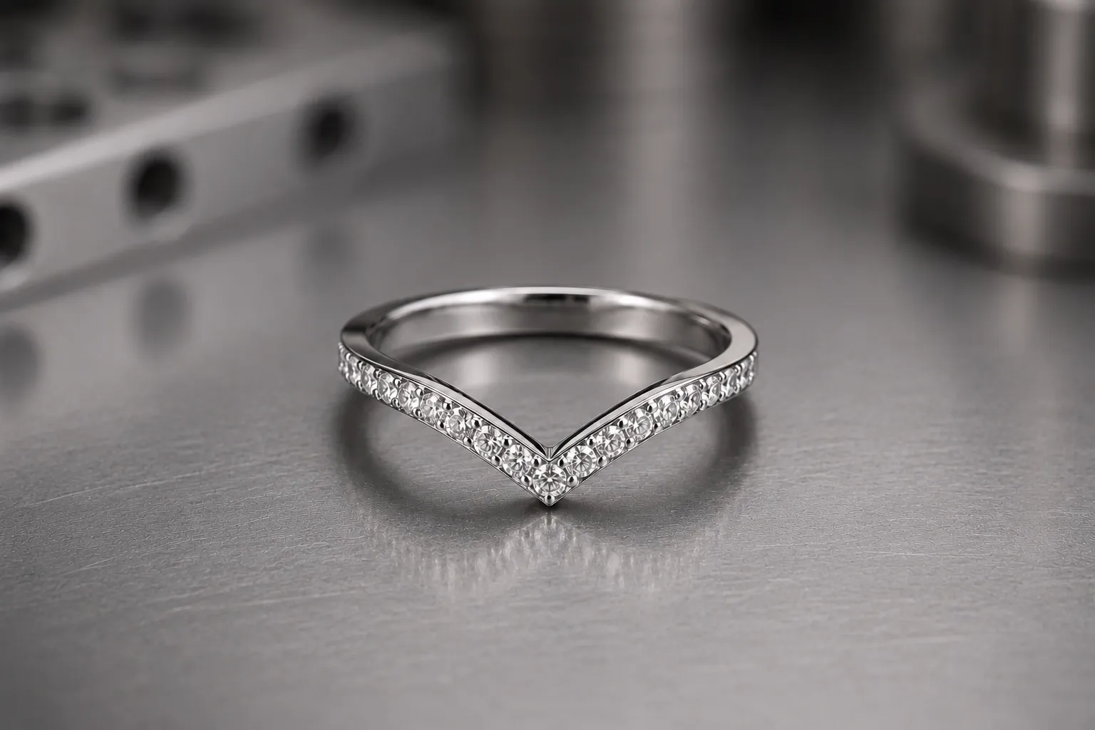 Chevron — custom rings, produced to a buyer's own design