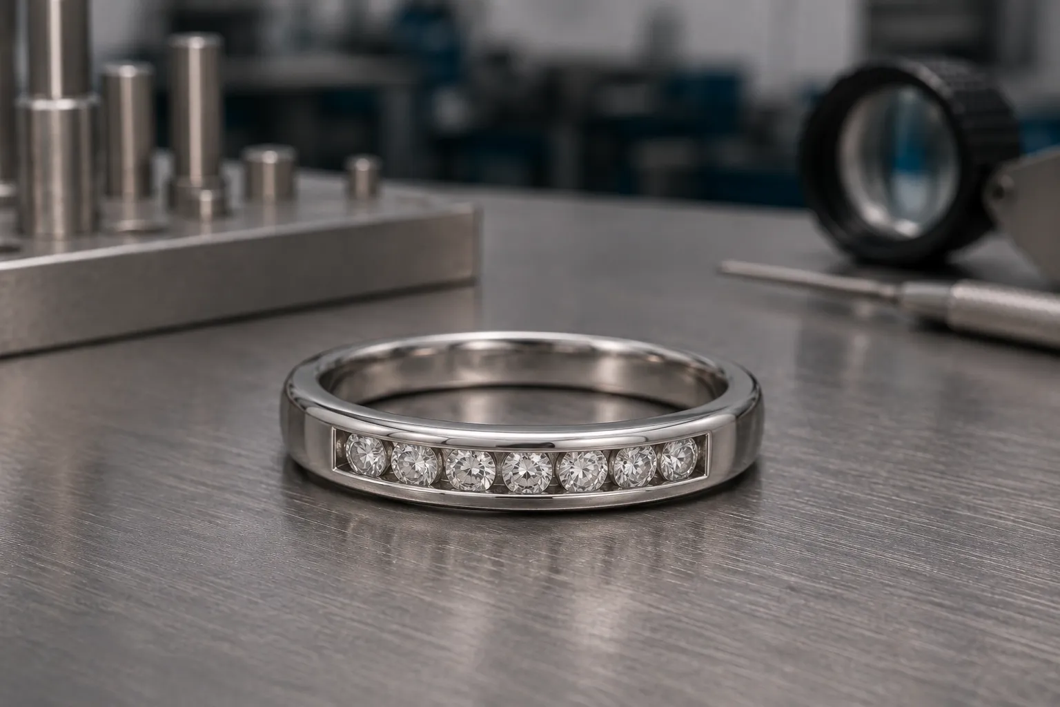Channel — stone setting, produced to a buyer's own design