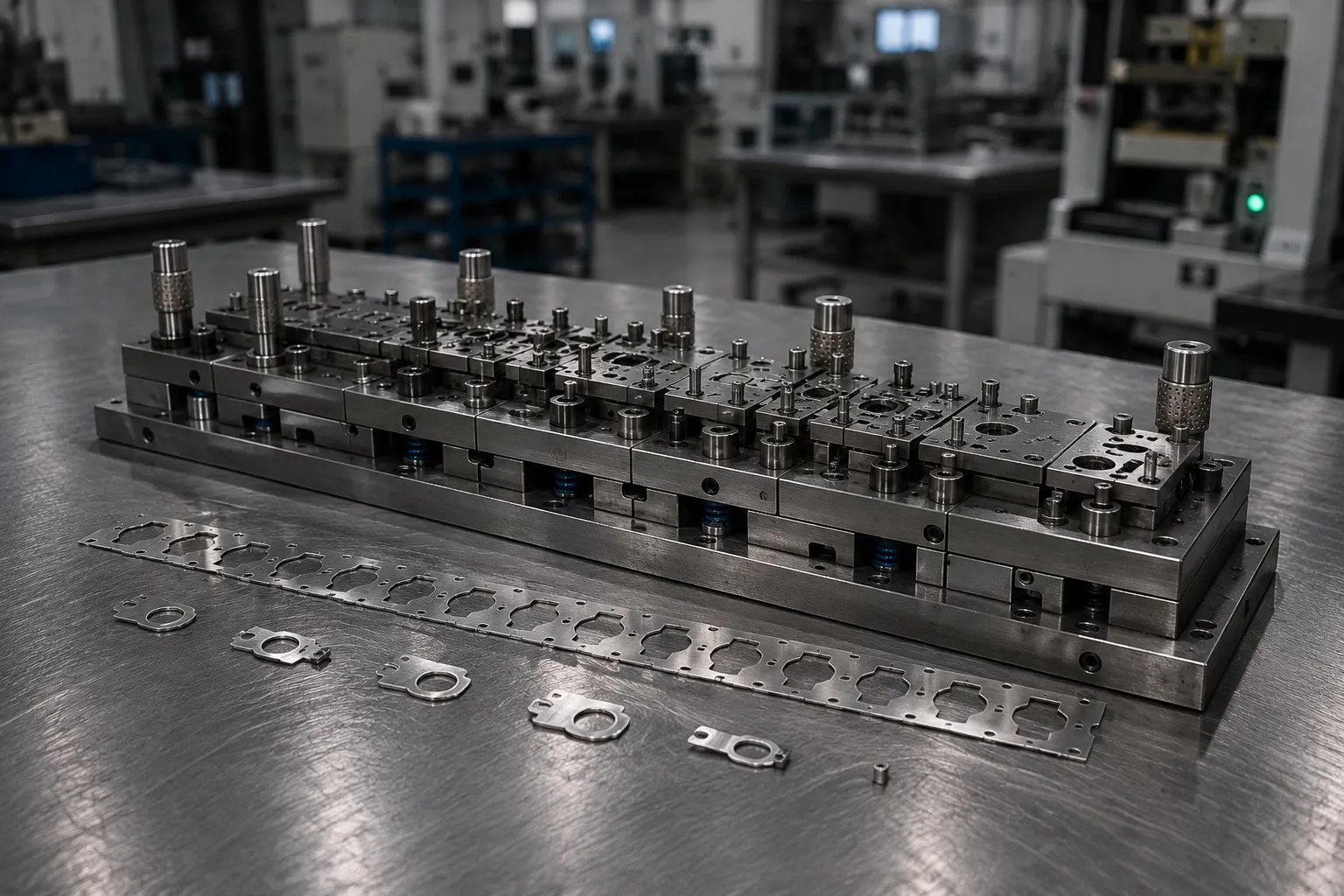 Steel stamping die — progressive — jewelry tooling, produced to a buyer's own design