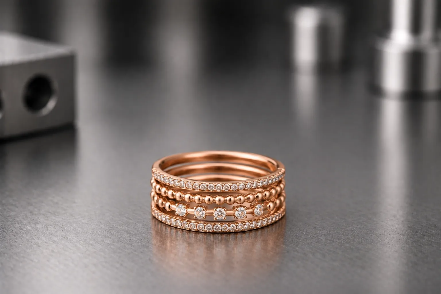 Stacking rings — women's jewelry manufacturing, produced to a buyer's own design